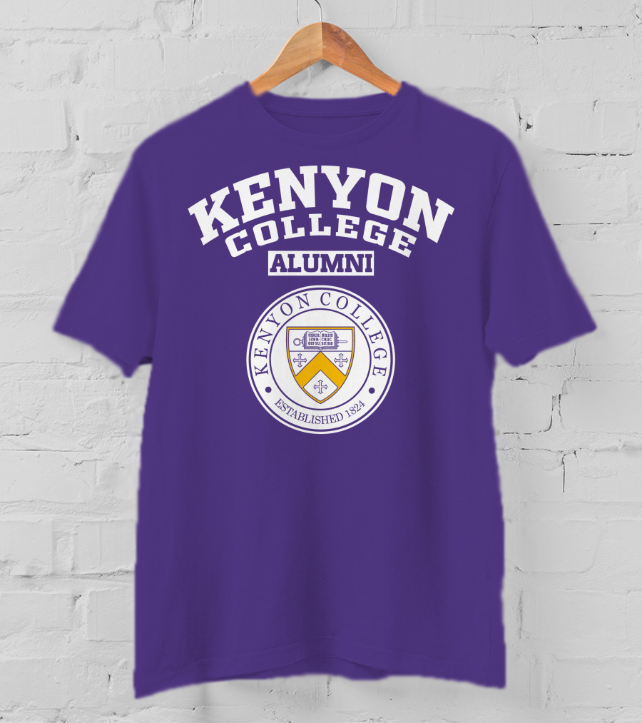 Kenyon College Alumni Established 1824 Seal Purple T-Shirt