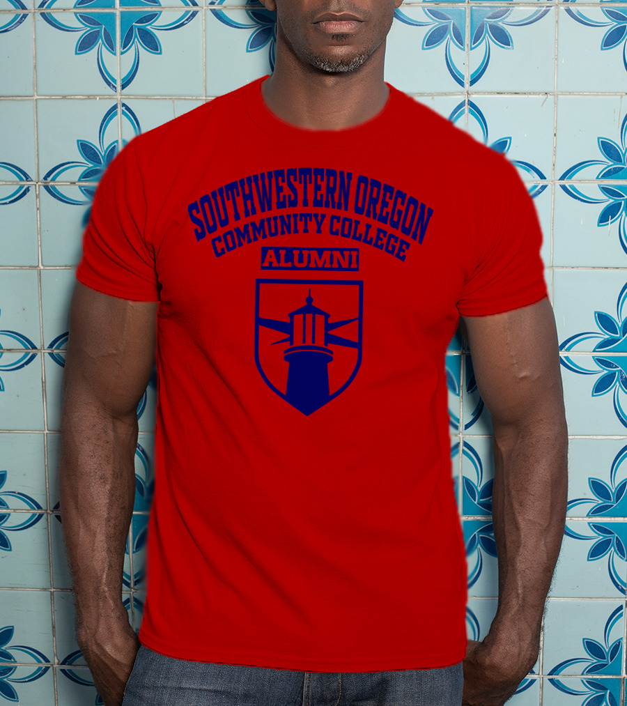 Southwestern Oregon Community College Alumni Lighthouse Emblem T-Shirt