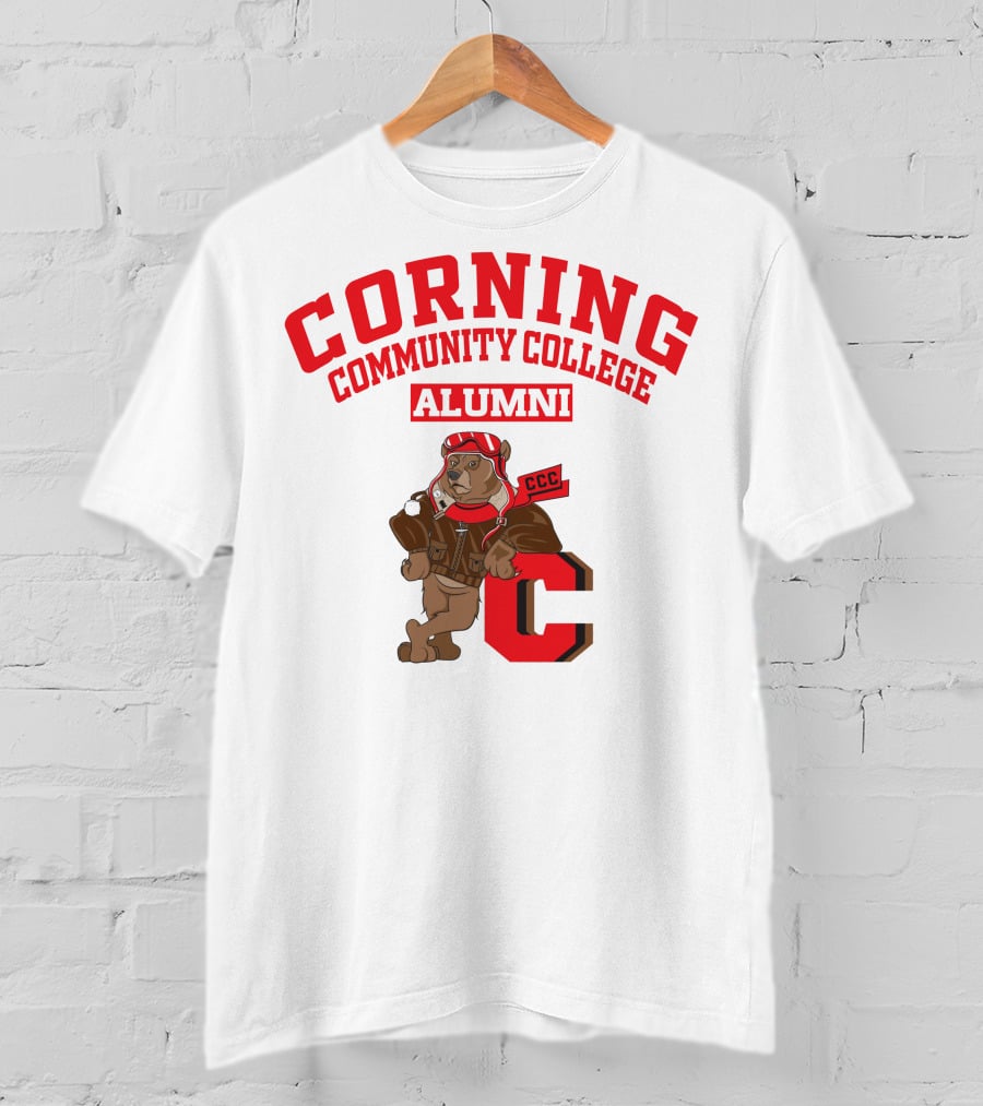 Corning Community College Alumni Bear Mascot CCC T-Shirt