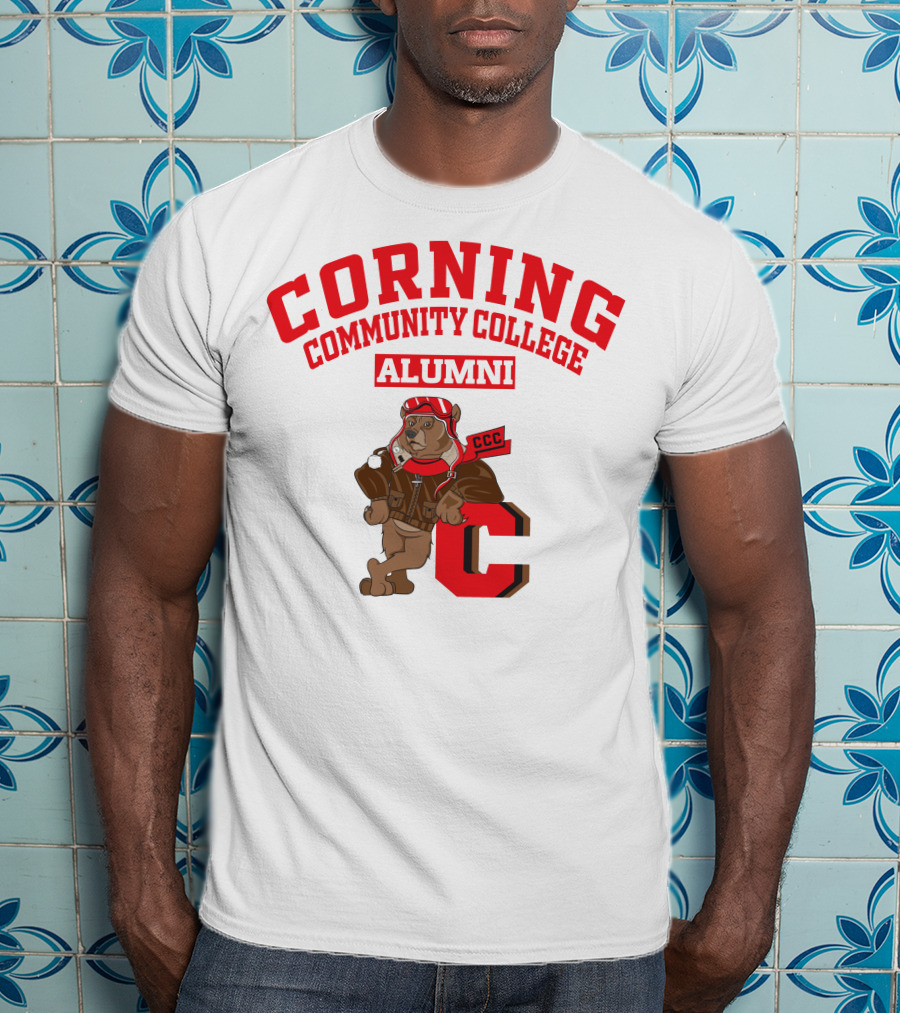 Corning Community College Alumni Bear Mascot CCC T-Shirt