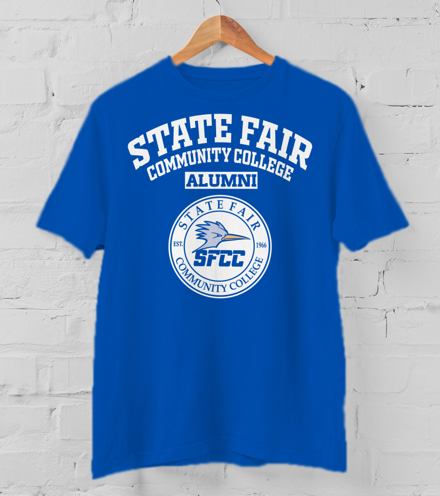 State Fair Community College Alumni SFCC Est. 1966 Logo Blue Bird T-Shirt