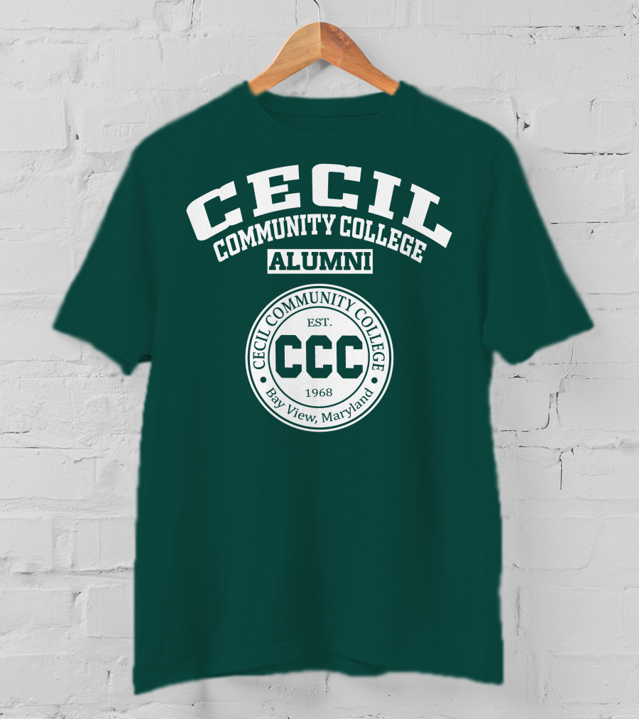 Cecil Community College Alumni Est. 1968 Bay View Maryland CCC T-Shirt