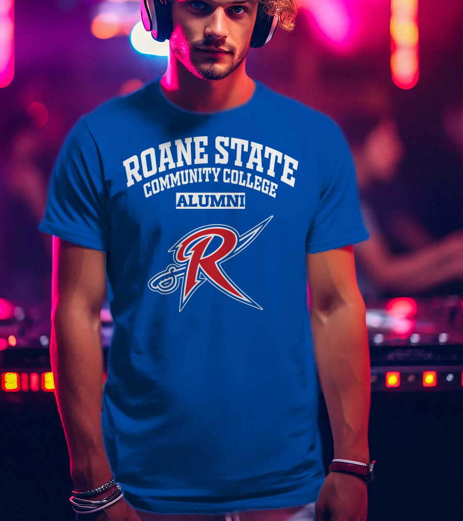 Roane State Community College Alumni With Red R Logo And Sword T-Shirt