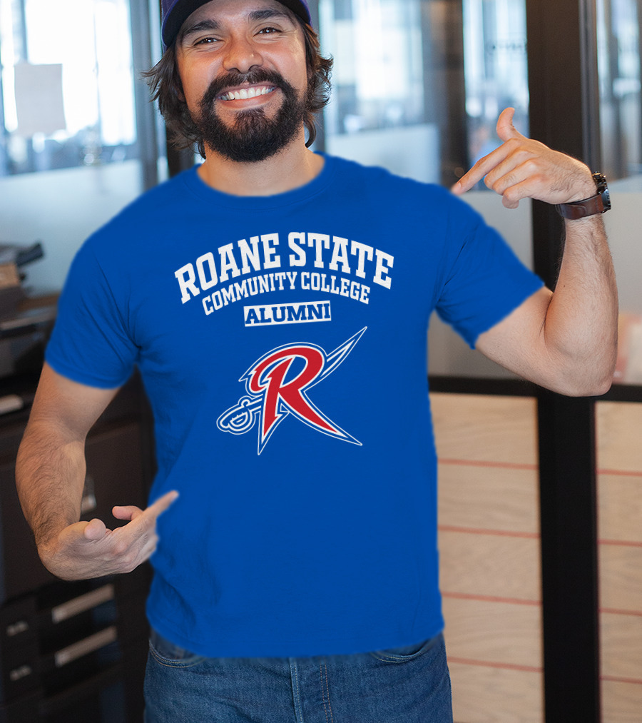 Roane State Community College Alumni With Red R Logo And Sword T-Shirt
