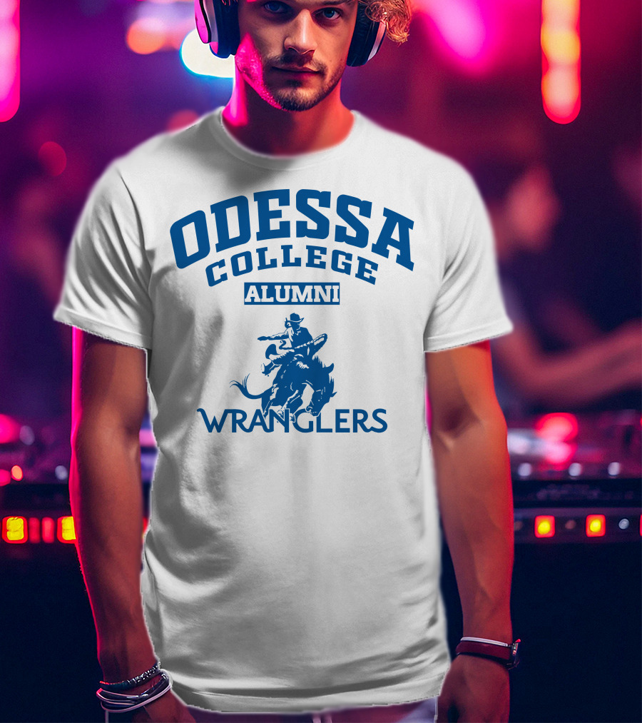 Odessa College Alumni Wranglers Cowboy Rider T-Shirt