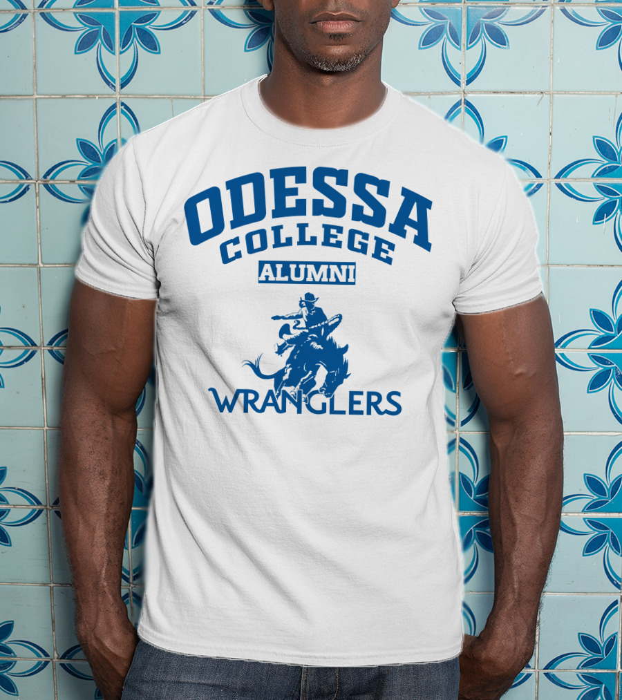 Odessa College Alumni Wranglers Cowboy Rider T-Shirt