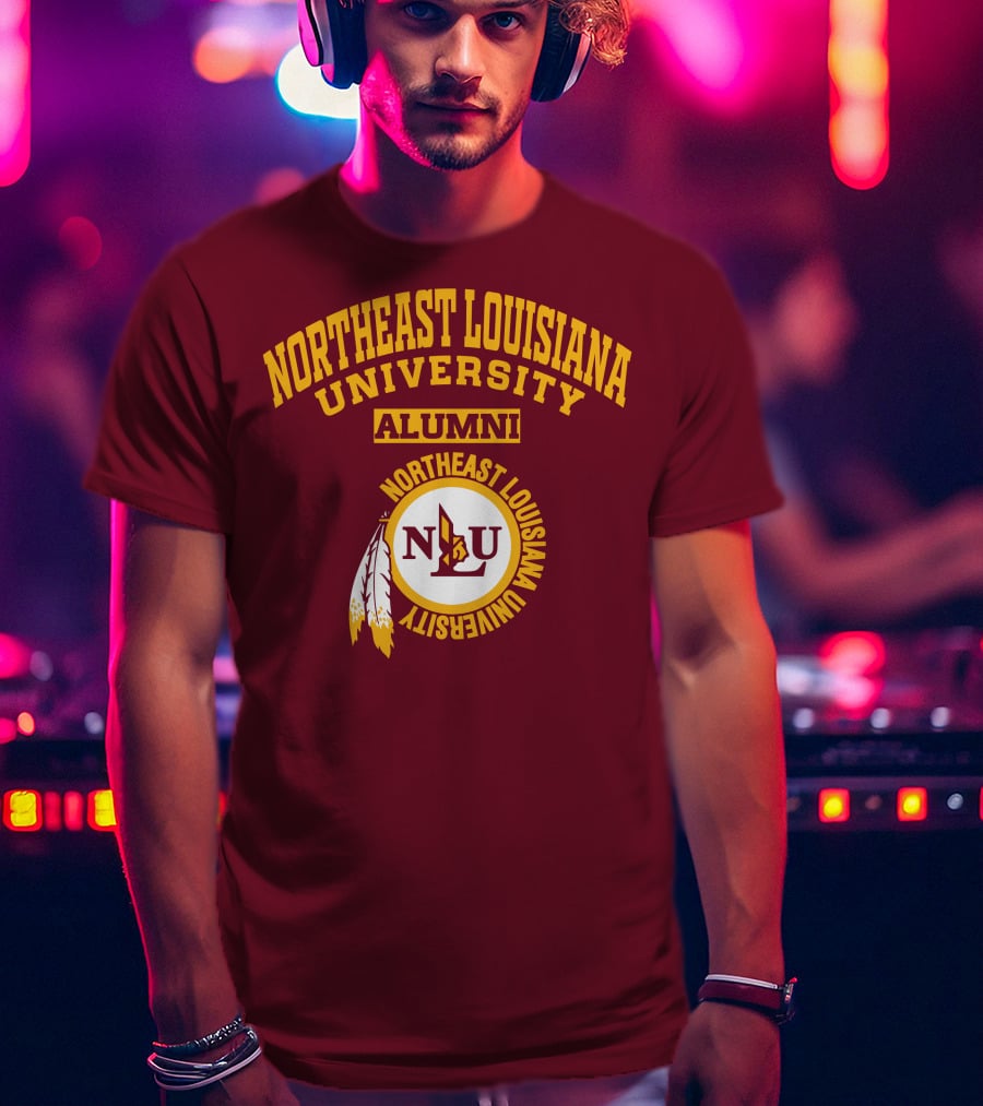 Northeast Louisiana University Alumni NLU Logo With Feathers T-Shirt