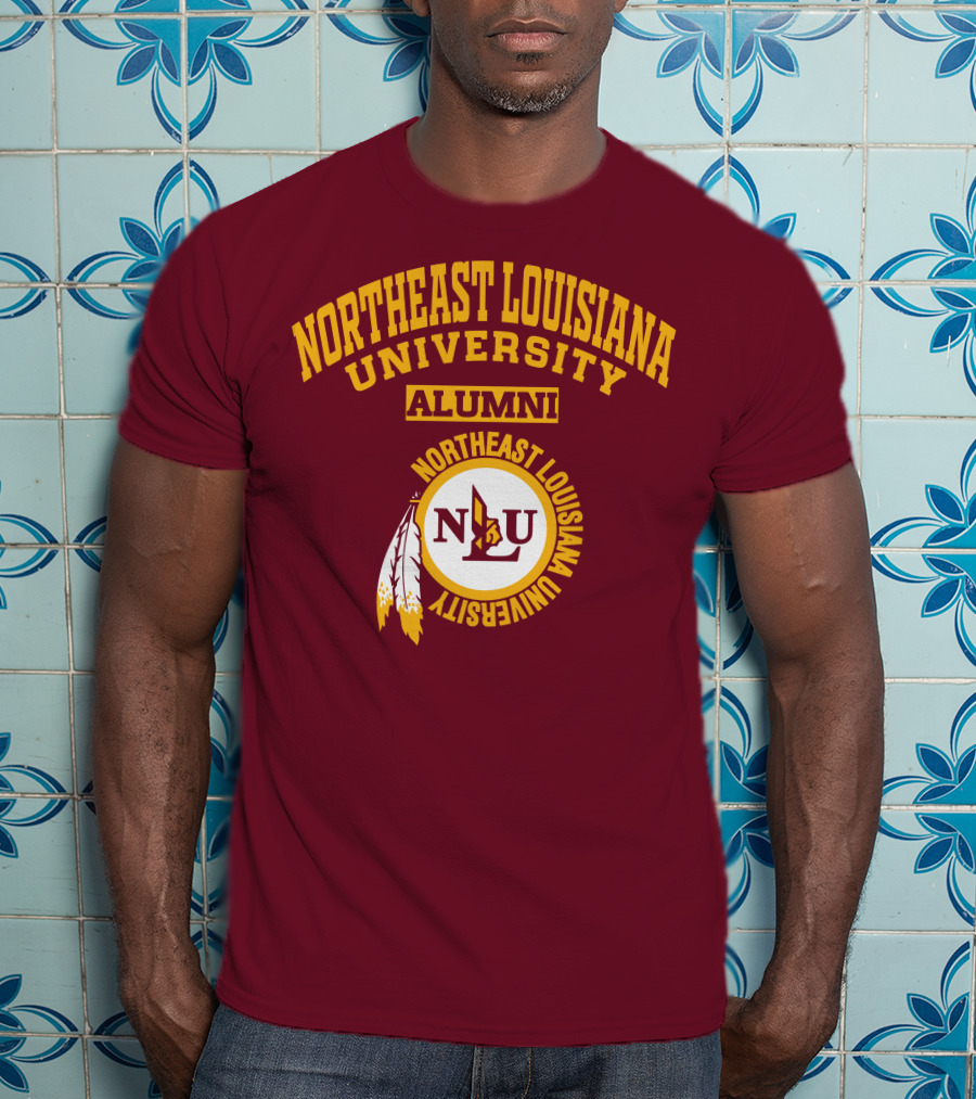 Northeast Louisiana University Alumni NLU Logo With Feathers T-Shirt