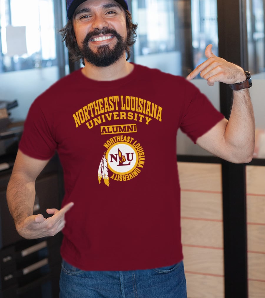 Northeast Louisiana University Alumni NLU Logo With Feathers T-Shirt