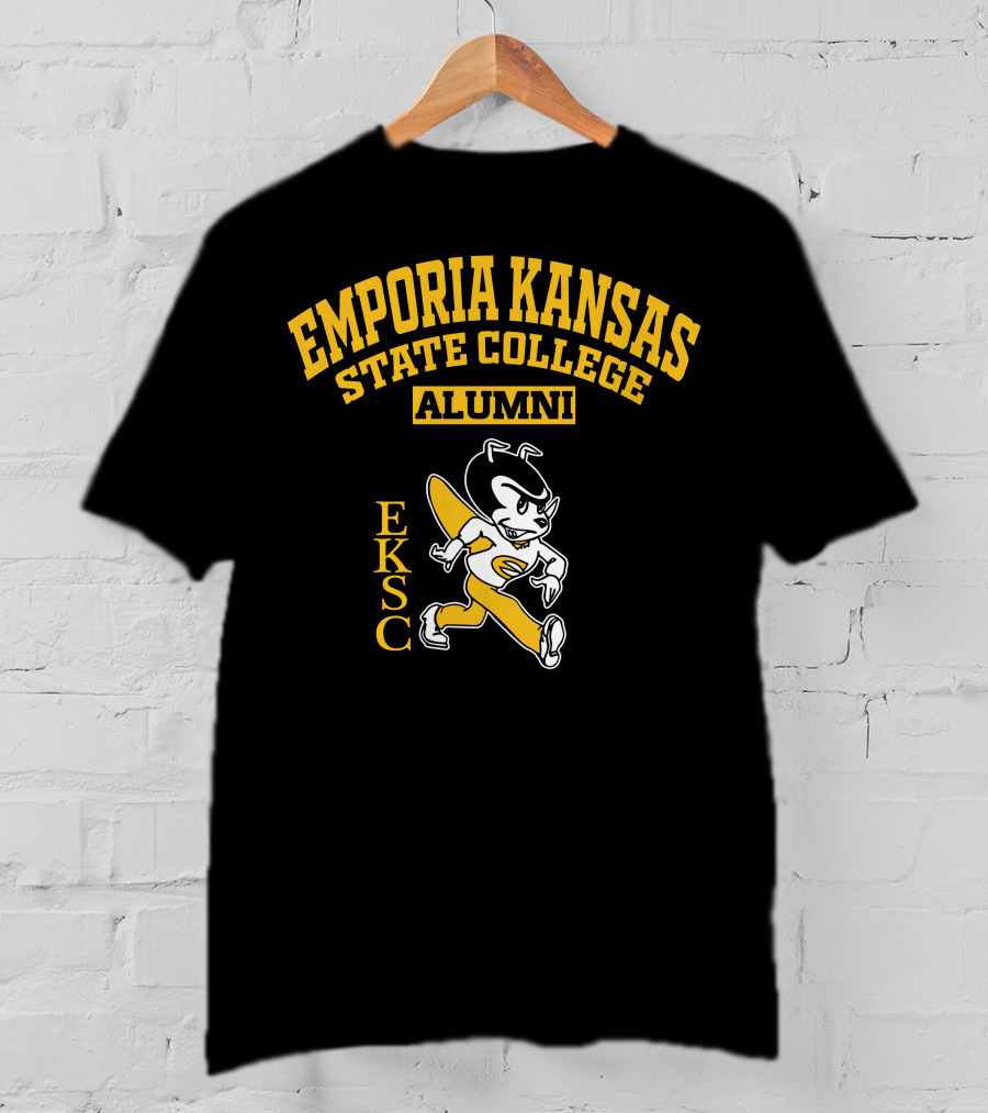Emporia Kansas State College Alumni EKSC Logo Vintage Mascot T-Shirt