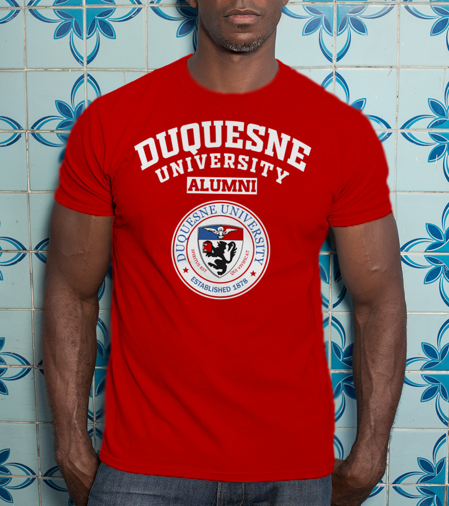 Duquesne University Alumni Spiritus Est Quit Vicit Established 1878 T-Shirt