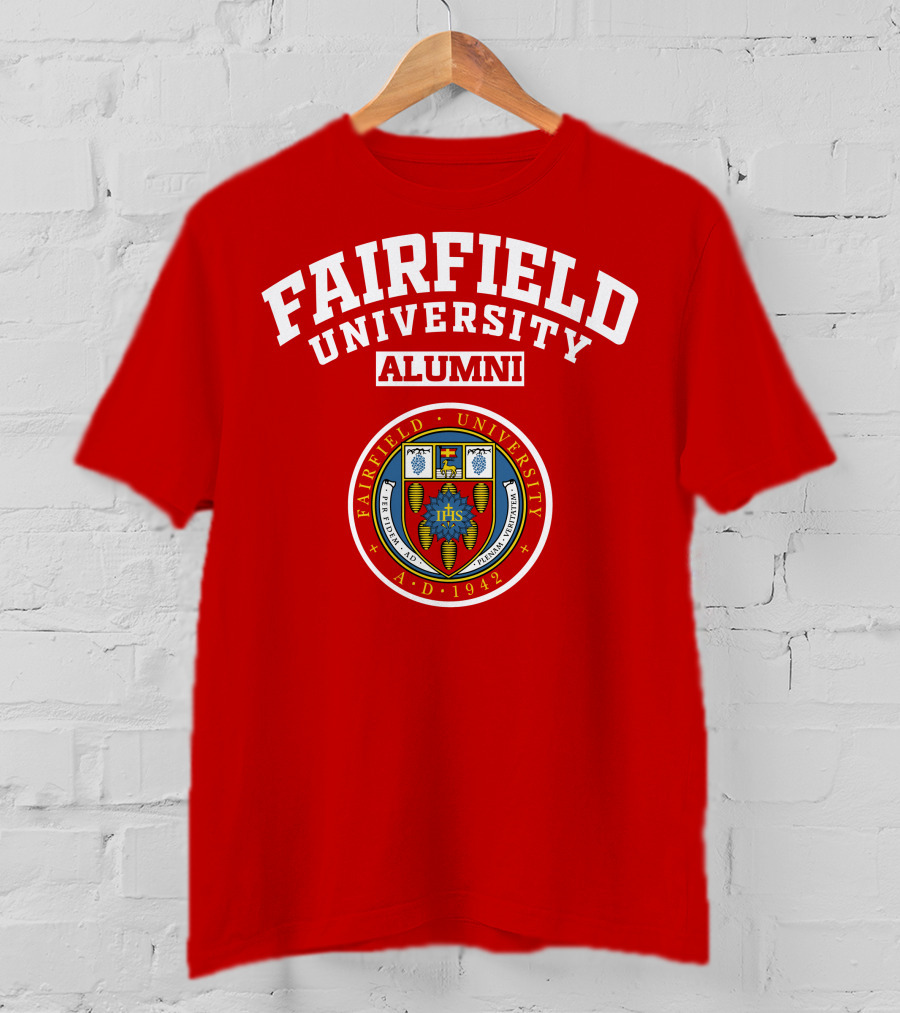 FAIRFIELD UNIVERSITY ALUMNI A.D. 1942 IHS Seal T-Shirt