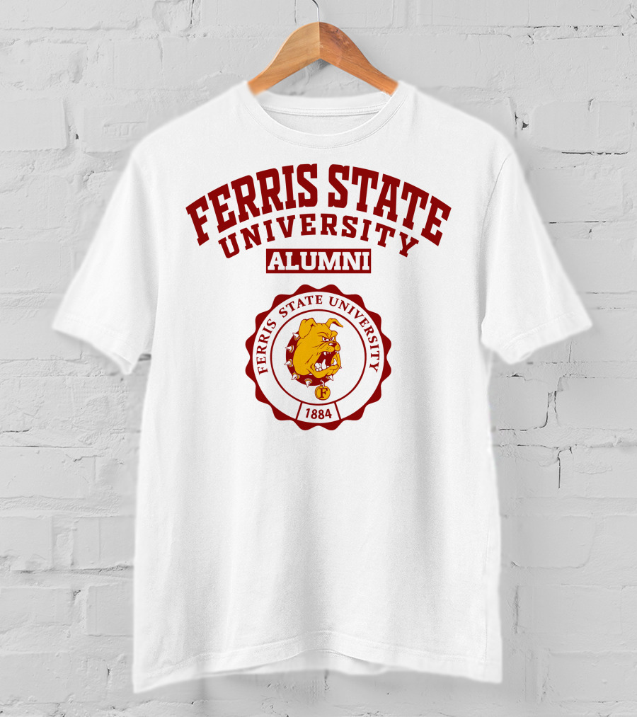 Ferris State University Alumni 1884 Bulldog Seal T-Shirt