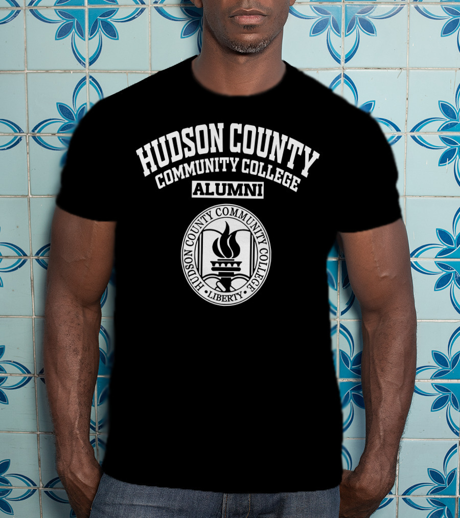 Hudson County Community College Alumni Liberty Emblem T-Shirt