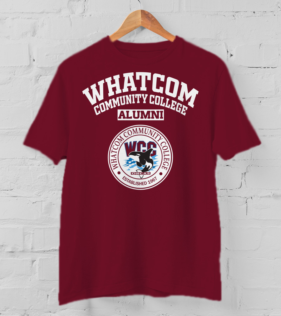 Whatcom Community College Alumni WCC Orcas Established 1967 T-Shirt