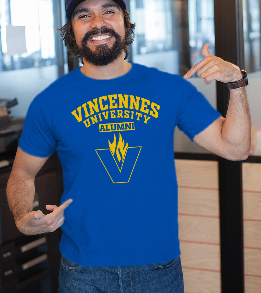 Vincennes University Alumni Flame Logo V T-Shirt