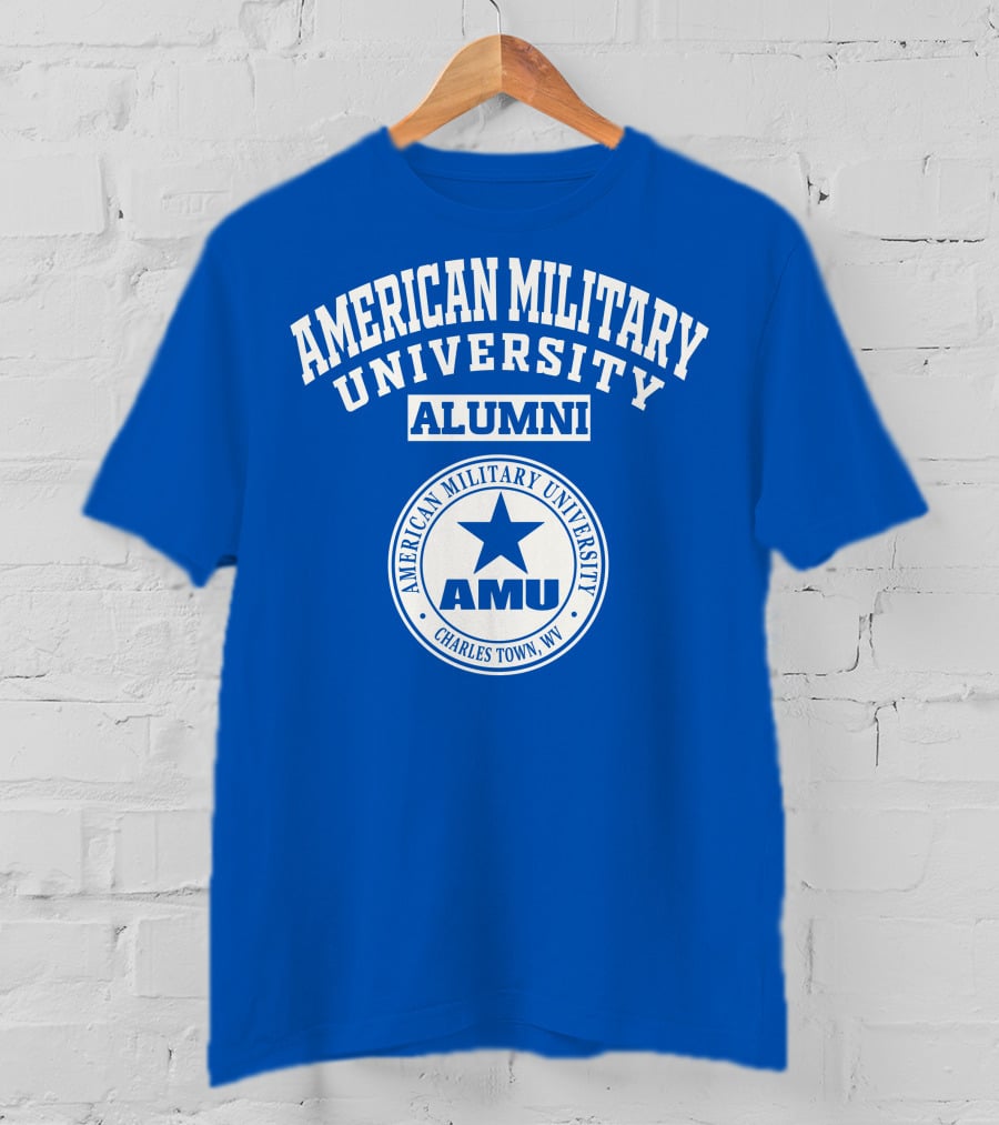 American Military University Alumni AMU Charles Town WV Star Badge T-Shirt