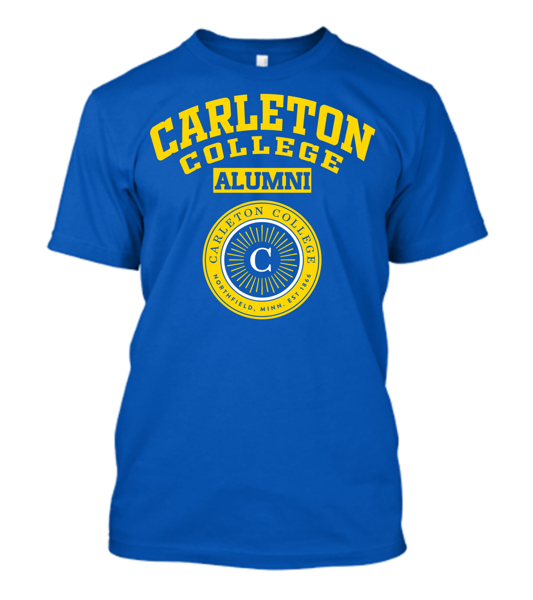 Carleton College Alumni Northfield Minnesota Est 1866 C Emblem T-Shirt