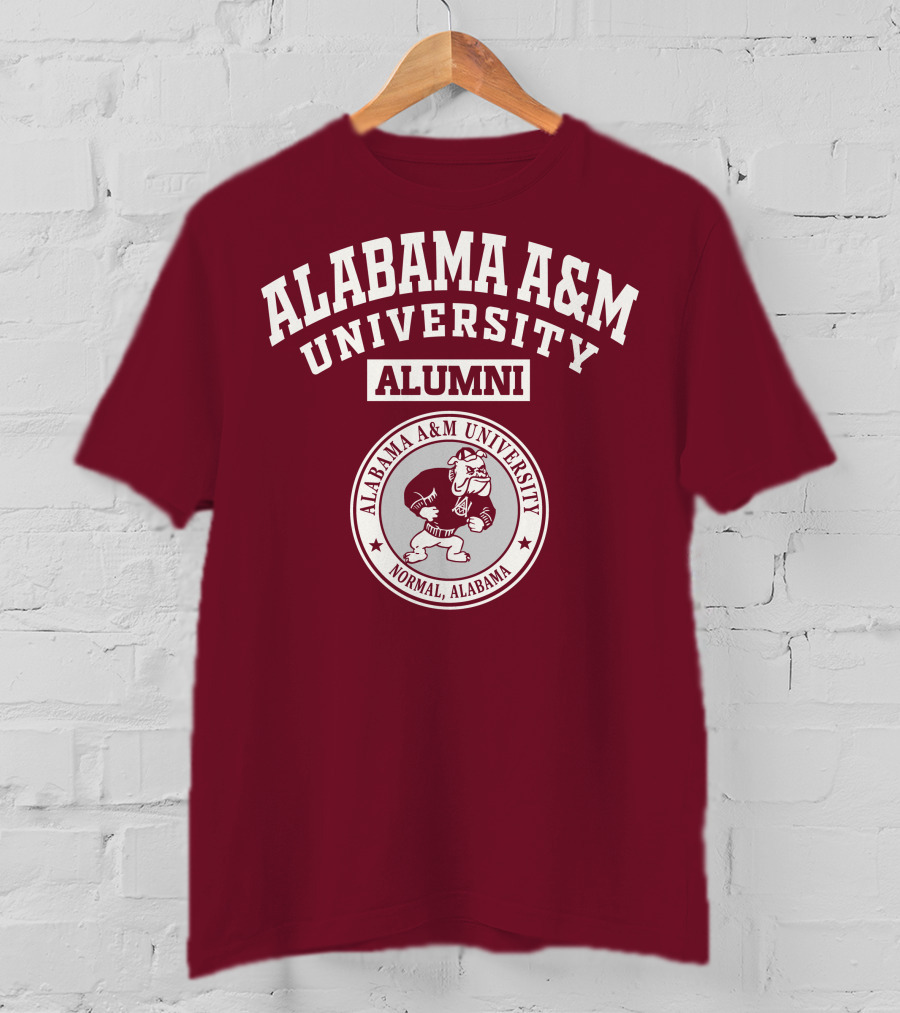 Alabama A&M University Alumni Logo Bulldog Normal Alabama T-Shirt