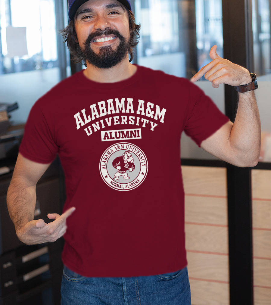 Alabama A&M University Alumni Logo Bulldog Normal Alabama T-Shirt