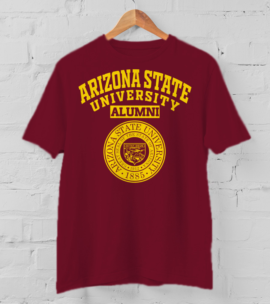 Arizona State University Alumni 1885 Great Seal Ditat Deus T-Shirt