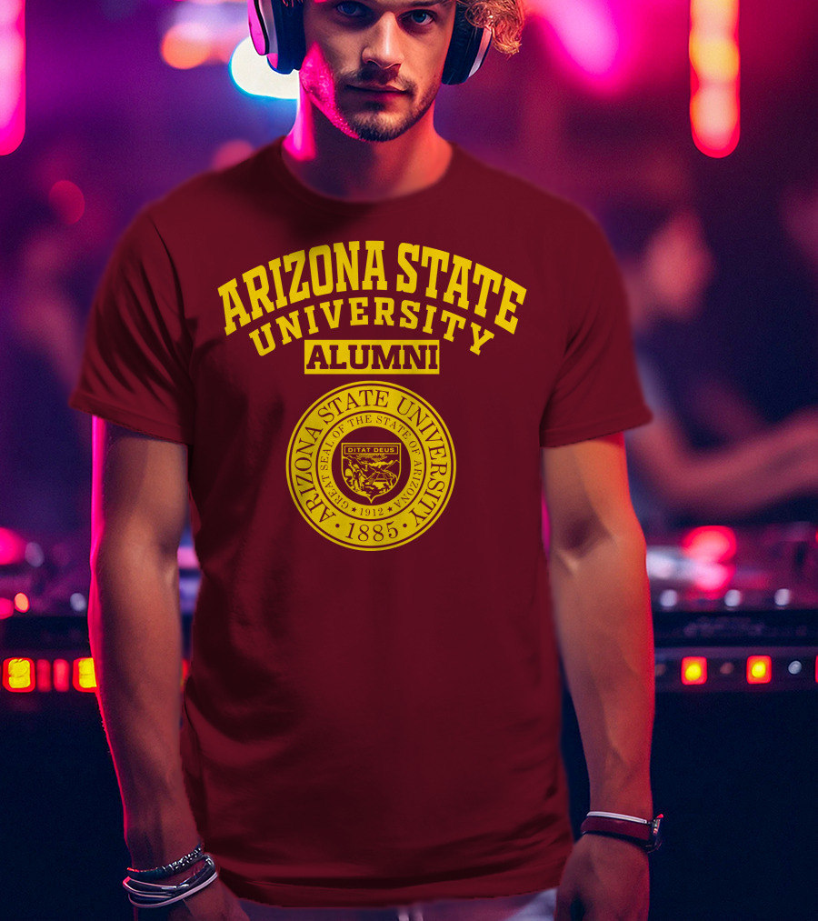 Arizona State University Alumni 1885 Great Seal Ditat Deus T-Shirt