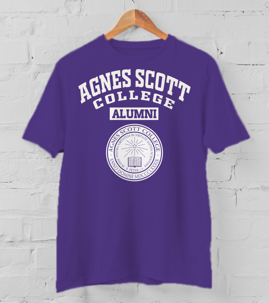 Agnes Scott College Alumni Emblem With Motto T-Shirt