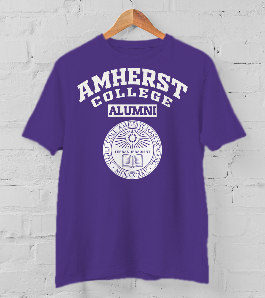 Amherst College Alumni Seal Terras Irradient Sigill Coll MDCCCXXV T-Shirt