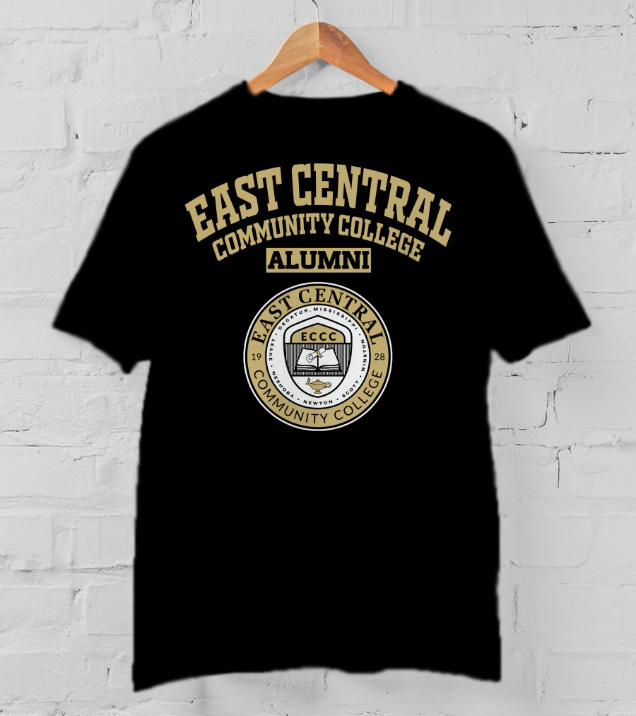 East Central Community College Alumni 1928 Seal ECCC Decatur Mississippi Newton Scott Winston Acknowledgment T-Shirt