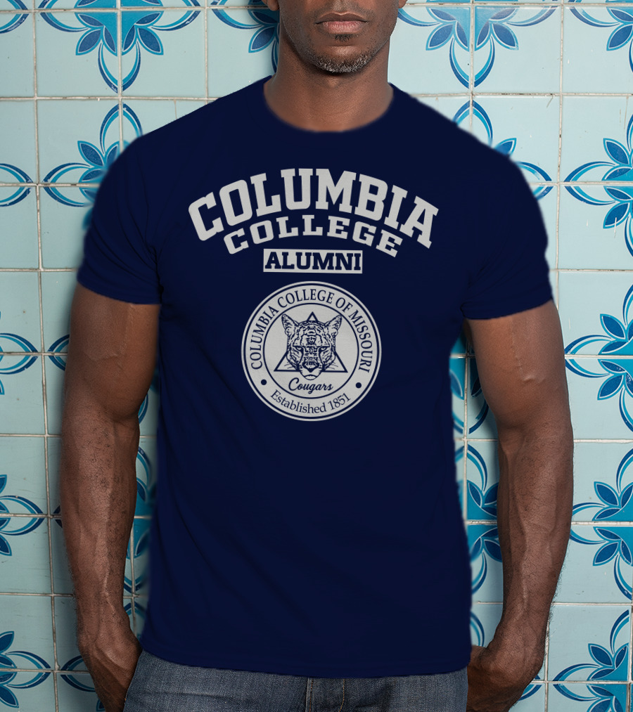 Columbia College Alumni Cougar Logo Columbia College Of Missouri Established 1851 T-Shirt