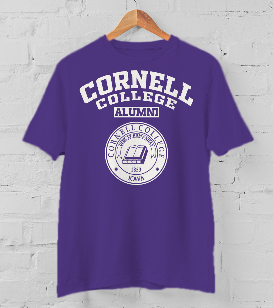 Cornell College Alumni Seal 1853 Iowa Deus Et Humanitas T-Shirt