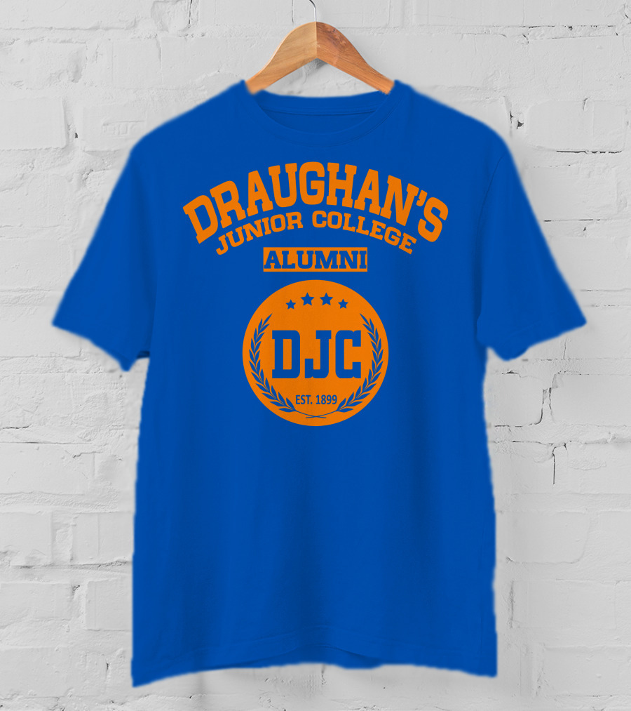 Draughan's Junior College Alumni DJC Est. 1899 Blue And Orange T-Shirt