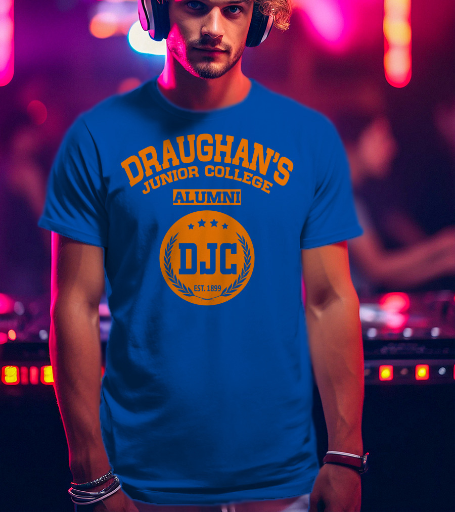 Draughan's Junior College Alumni DJC Est. 1899 Blue And Orange T-Shirt