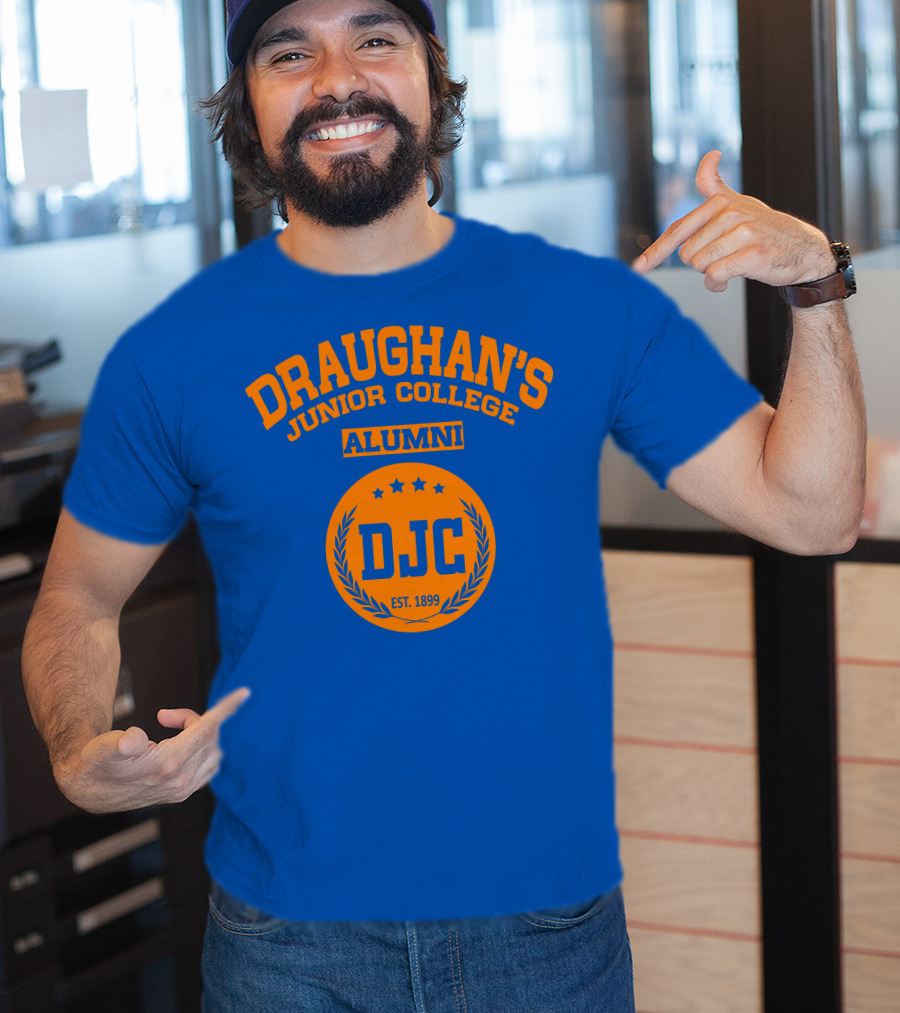 Draughan's Junior College Alumni DJC Est. 1899 Blue And Orange T-Shirt