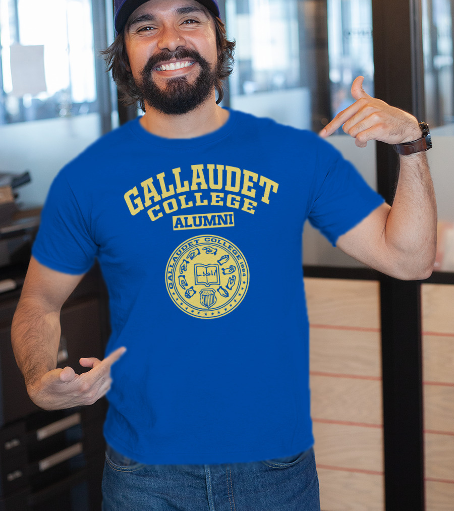 Gallaudet College Alumni 1864 Seal With Sign Language Symbols T-Shirt