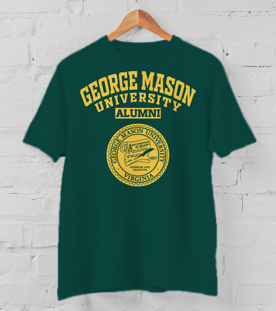 George Mason University Alumni Freedom And Learning Seal Virginia 1957 T-Shirt