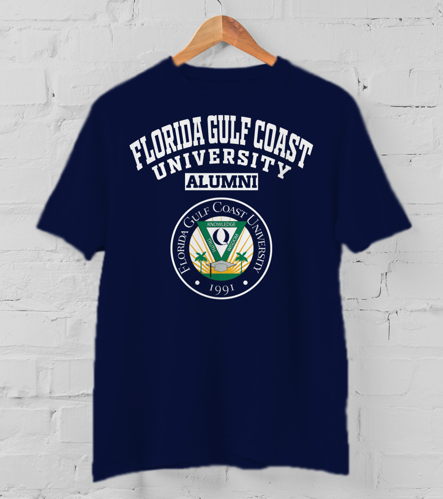 Florida Gulf Coast University Alumni Logo 1991 Crest T-Shirt