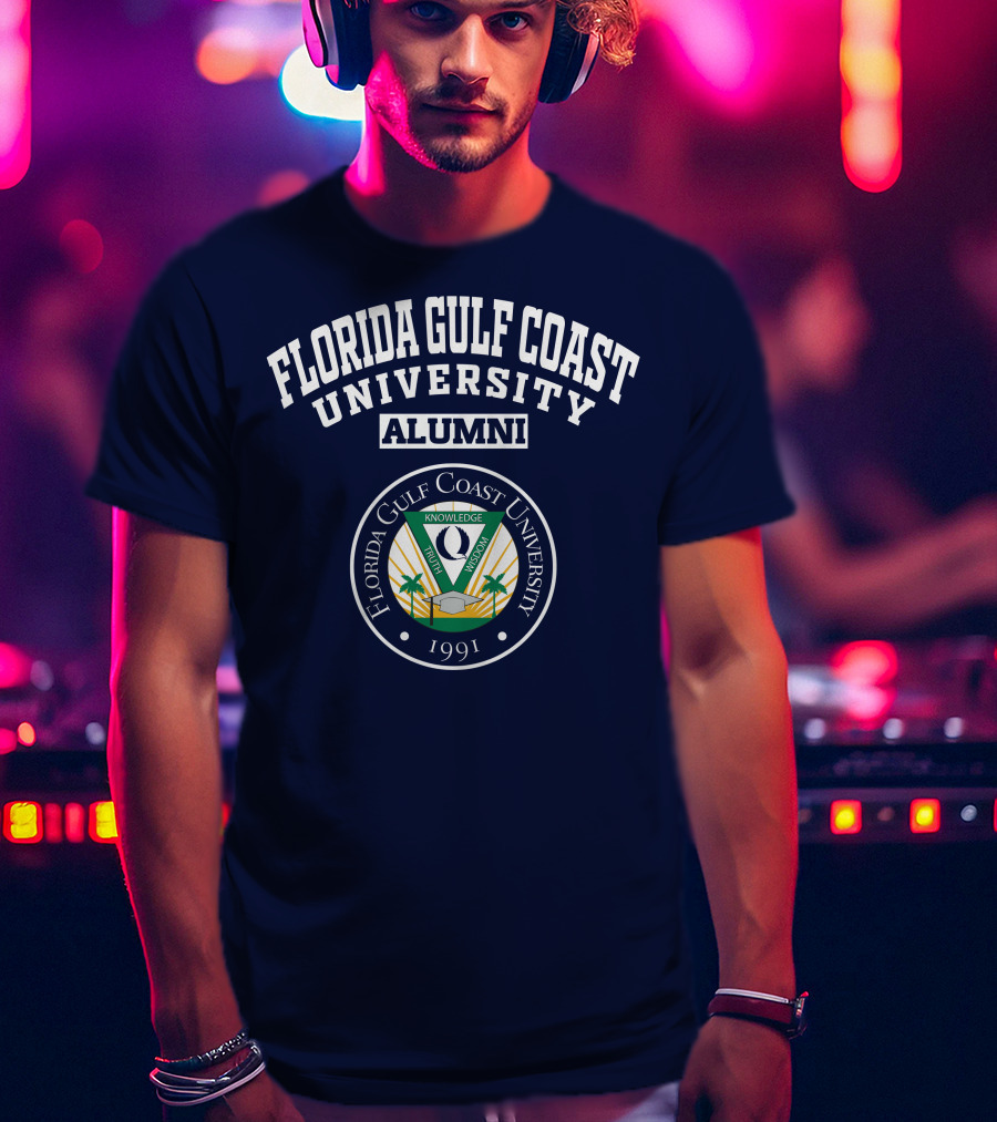 Florida Gulf Coast University Alumni Logo 1991 Crest T-Shirt