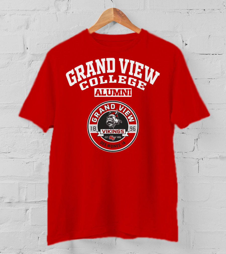 Grand View College Alumni Vikings Est 1896 Des Moines IA T-Shirt