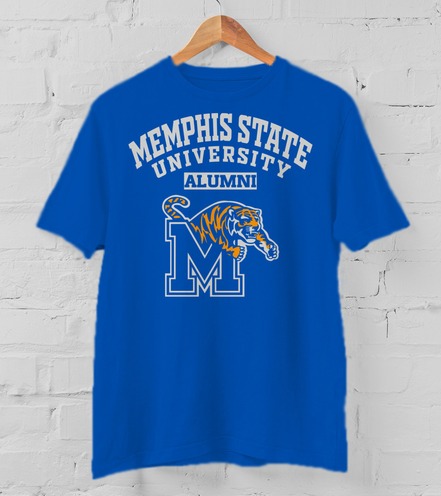 Memphis State University Alumni M Logo With Tiger T-Shirt