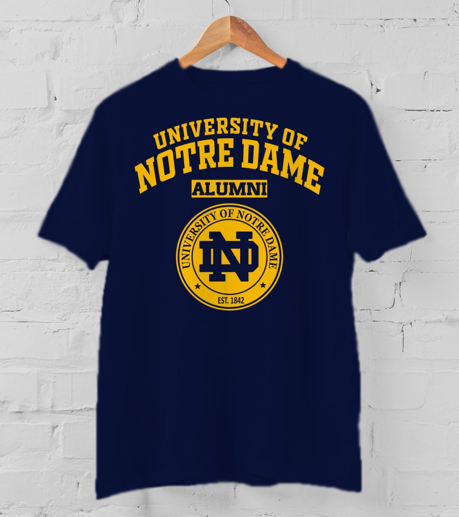 University Of Notre Dame Alumni Logo EST. 1842 T-Shirt