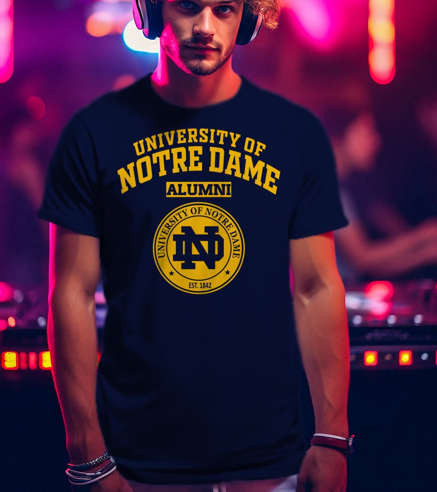 University Of Notre Dame Alumni Logo EST. 1842 T-Shirt