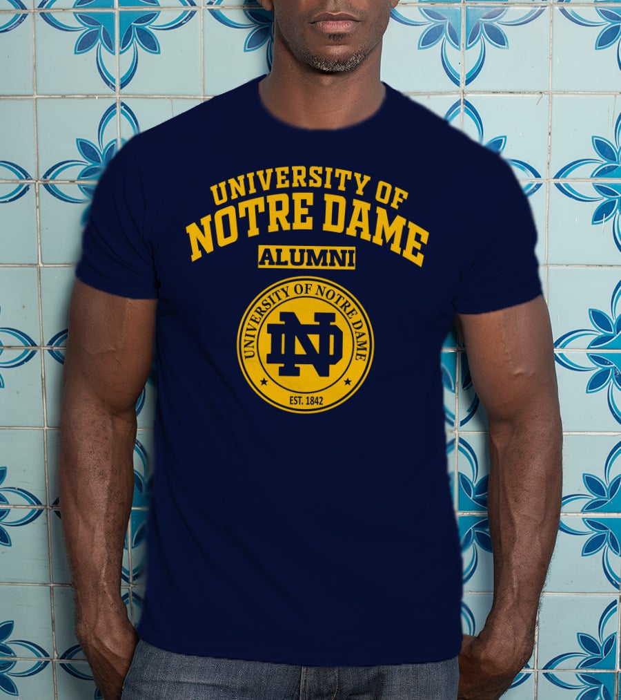 University Of Notre Dame Alumni Logo EST. 1842 T-Shirt