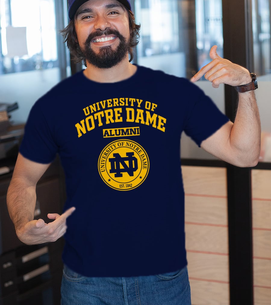 University Of Notre Dame Alumni Logo EST. 1842 T-Shirt