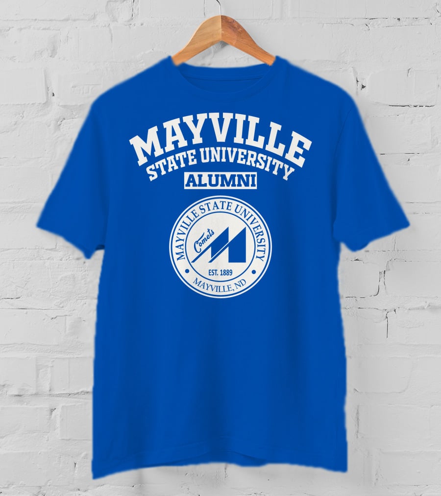 Mayville State University Alumni Comets Logo Est. 1889 Mayville ND T-Shirt