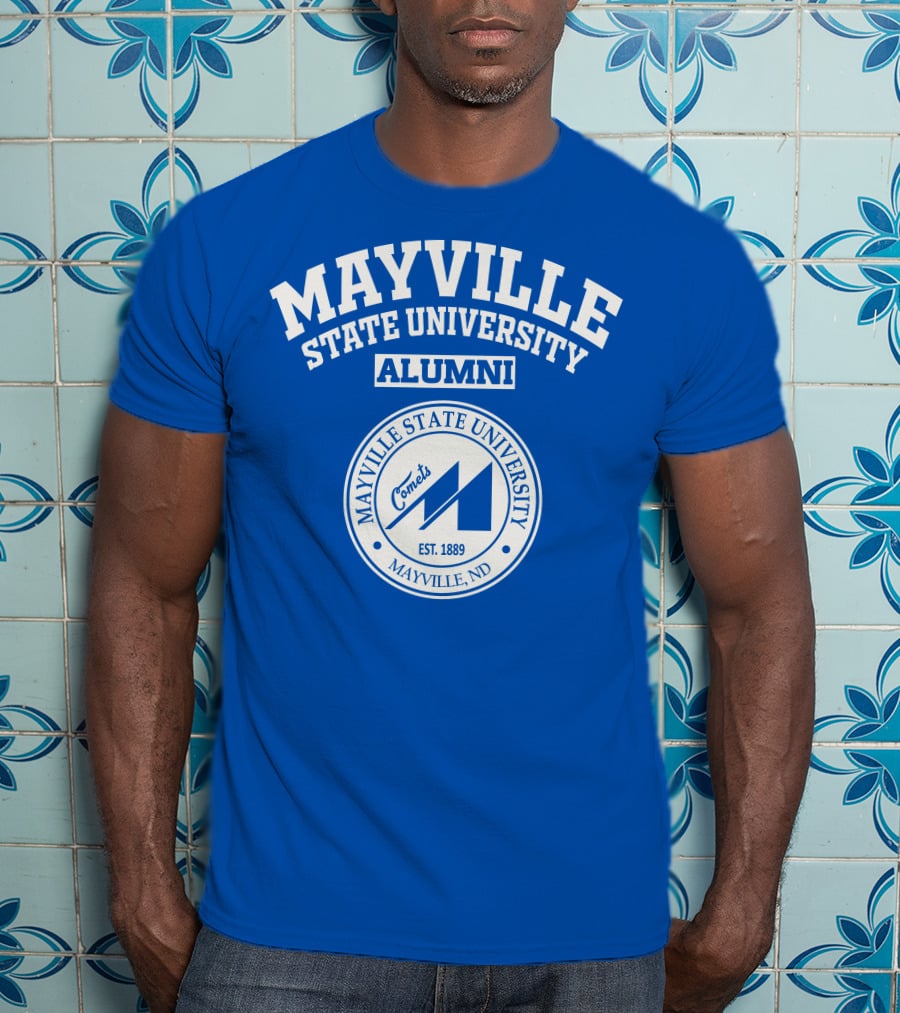 Mayville State University Alumni Comets Logo Est. 1889 Mayville ND T-Shirt