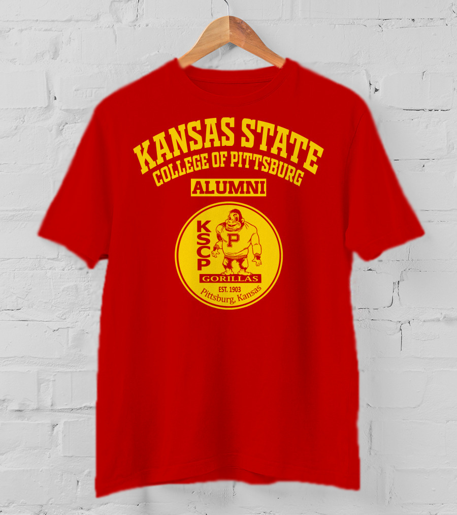 Kansas State College Of Pittsburg Alumni Gorillas KSCP Est. 1903 Pittsburg Kansas T-Shirt