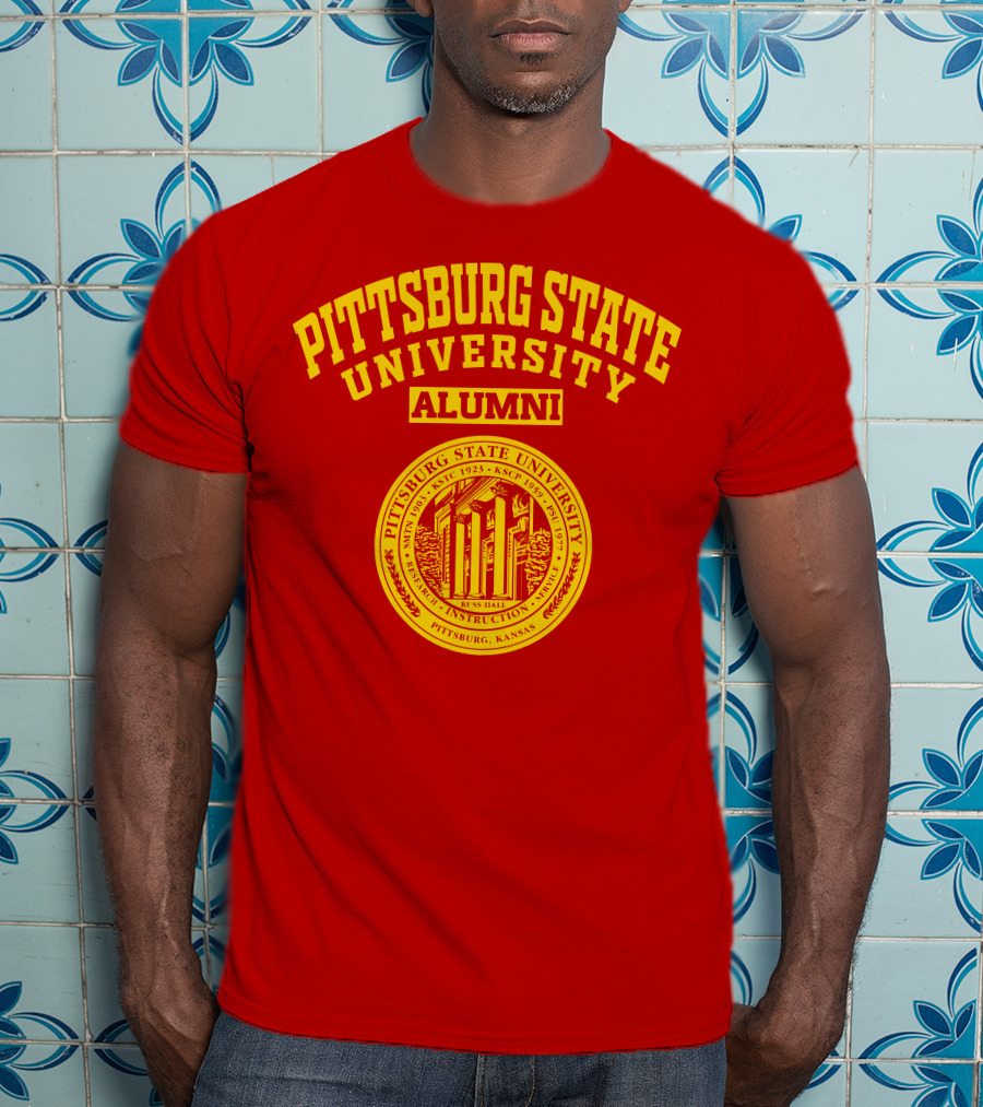Pittsburg State University Alumni Seal Pittsburg Kansas Russ Hall T-Shirt