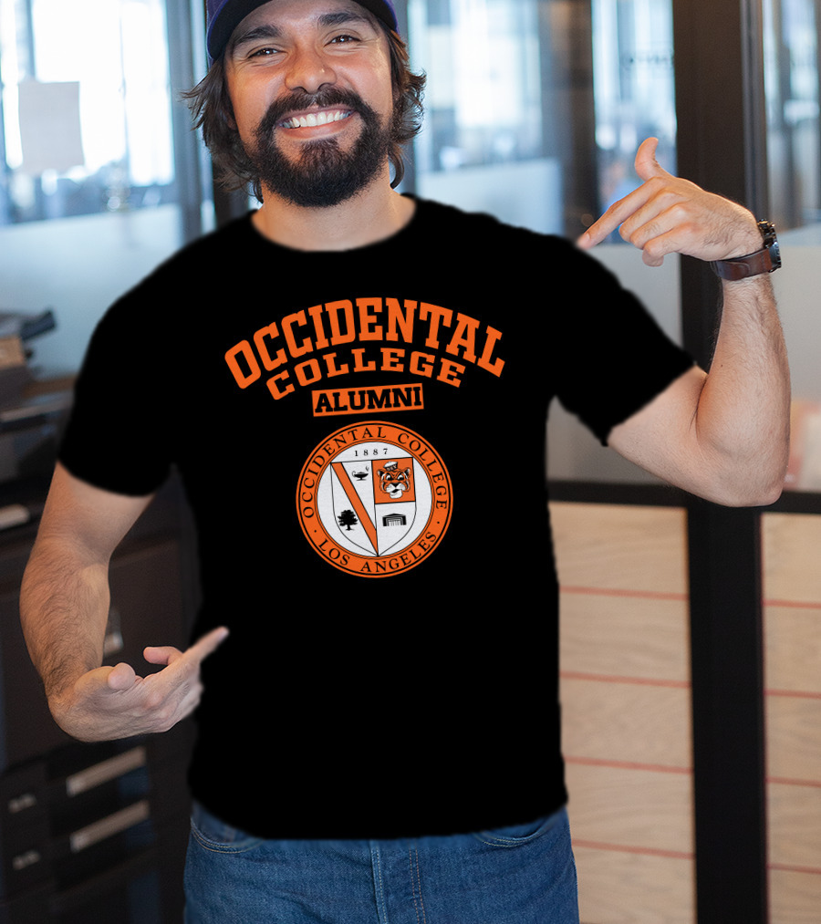 Occidental College Alumni Logo Seal Los Angeles Tiger 1887 T-Shirt