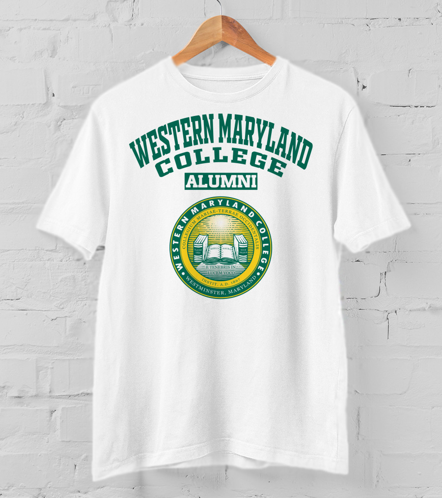 Western Maryland College Alumni Westminster Seal E Tenebris In Lucem Voco T-Shirt